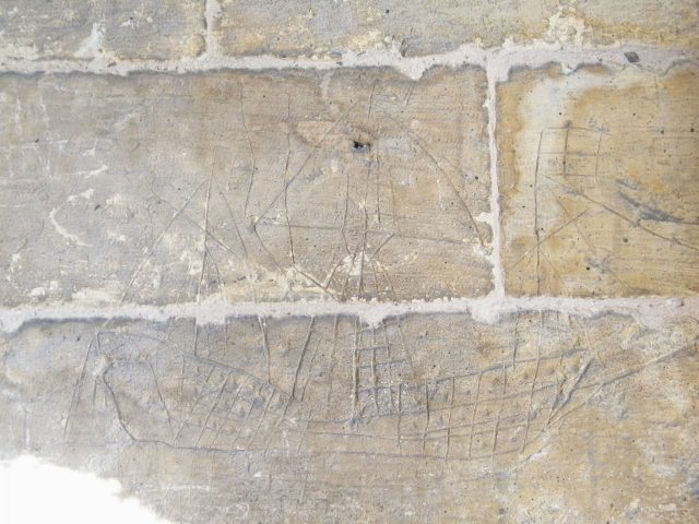 Historical Graffiti in St Chad's Church Welbourn
